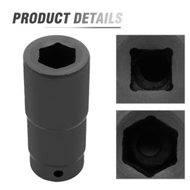 MDEOOSKY Harmonic Balancer Socket Tool 77080, 3 Times Momentum Power of Standard Impact Sockets, Replacement for Honda 19mm Crank Bolt Socket