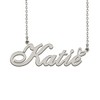 Heart Name Necklace for Women Silver Katie Ideal