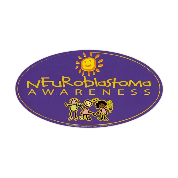 Magnetic Bumper Sticker - Neuroblastoma Awareness - Oval Shaped Support