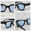 Eight TV Cut Sunglasses, Men's, Women's, Big Square, Black Eyewear,