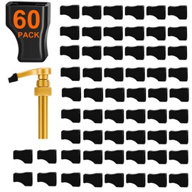 60 Pcs Coffee Syrup Pump Tip Covers, Black Silicone Syrup Pump Covers Pump Caps for Soda Bar, Coffee Bar, Pour Dispenser, Keep Syrups Clean & Preserved