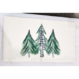 AVOIN Watercolor Christmas Tree Throw Pillow Cover, 12 x 20 Inch Holiday Buffalo