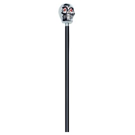 Rubies 48" Skull Walking Cane Costume Accessory, Includes Skull with Jeweled Eyes