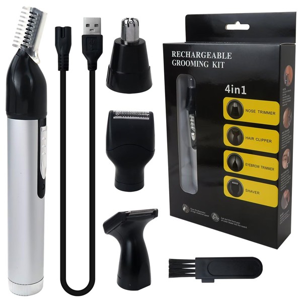 Vicue 4 in 1 Eyebrow Ear Nose Beard Trimmer Set