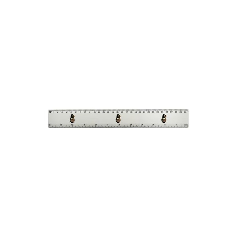 'Detective Mole' 30cm (12 Inch) White Plastic Ruler (RL00087546)