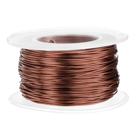 sourcing map 20 Gauge Aluminum Craft Wire 0.8mm 98.5ft Flexible Bendable Anodized Metal Jewelry Sculpting Wire for Jewelry Making Modelling Craft DIY, Bronze