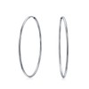 Thin Simple Minimalist Round Shaped Endless Continuous Tube Hoop Earrings