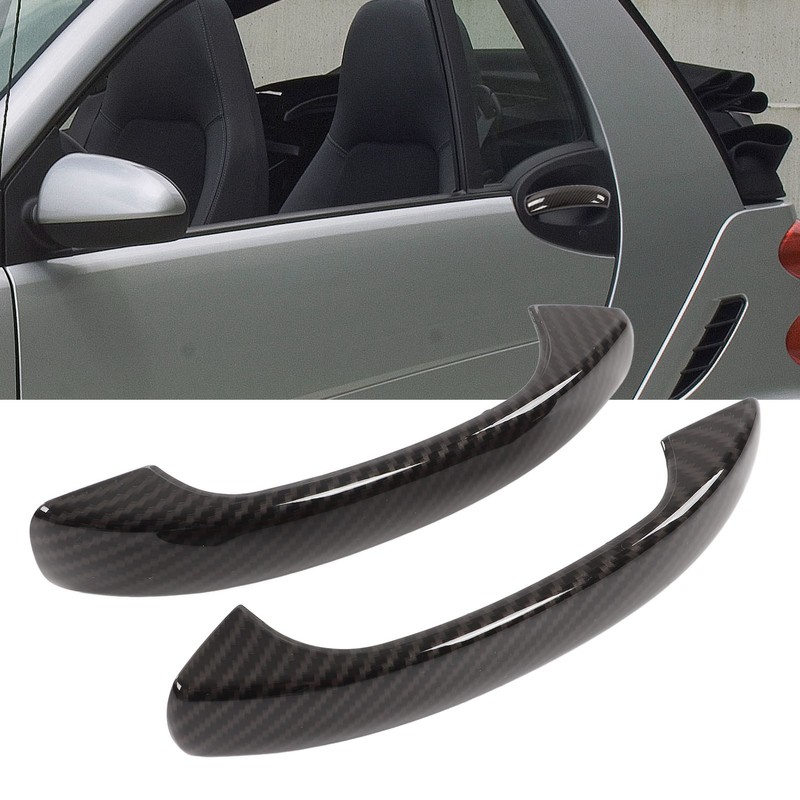 Car Exterior Door Handle Cover Carbon Fiber Style Replacement for