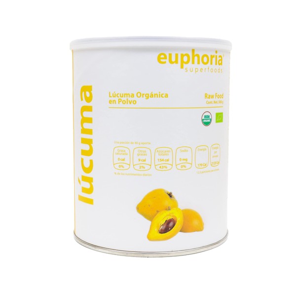 Euphoria Superfoods, Lúcuma Orgánica en Polvo, 500 g