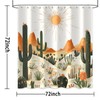 Western Cactus Shower Curtain, Tropical Desert Cactus Plant Southwest Shower