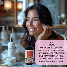 Tónico Hidratante Equilibrante Tonico facial Agua de Rosas Hidrata, revitaliza y tonifica la piel Equilibra el PH todo tipo de piel 240 ml