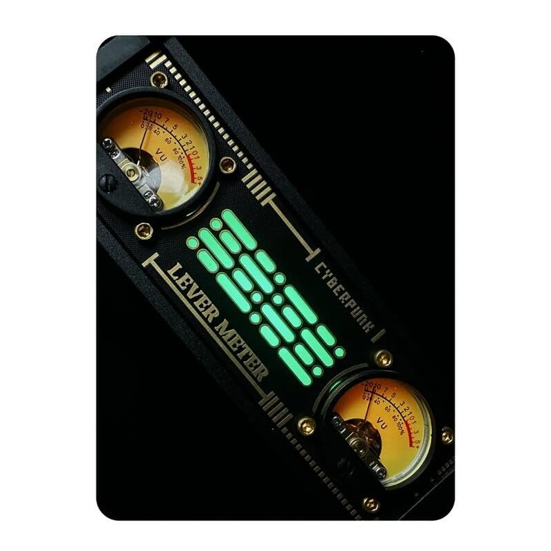 Sound Activated VU Meter RGB Backlight Desktop Audio Visualizer Plug&Play