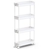 SPACEKEEPER Slim Rolling Storage Cart 4 Tier Bathroom Organizer Mobile