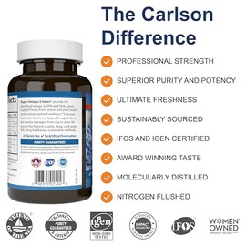 Carlson Super Omega-3, 100 Soft gels+30 Softgels (1000 mg)