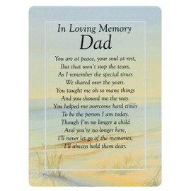 Male/Boy Graveside Memorial Card Plastic coated and Waterproof 16.5cm x 12cm (In Loving Memory Dad 2699)