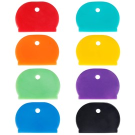 Uniclife 16 PCS 1.25" Key Caps Covers Key Markers Protectors for Large Thin Flat Key Heads (Not for Smaller or Standard Keys), 8 Colors