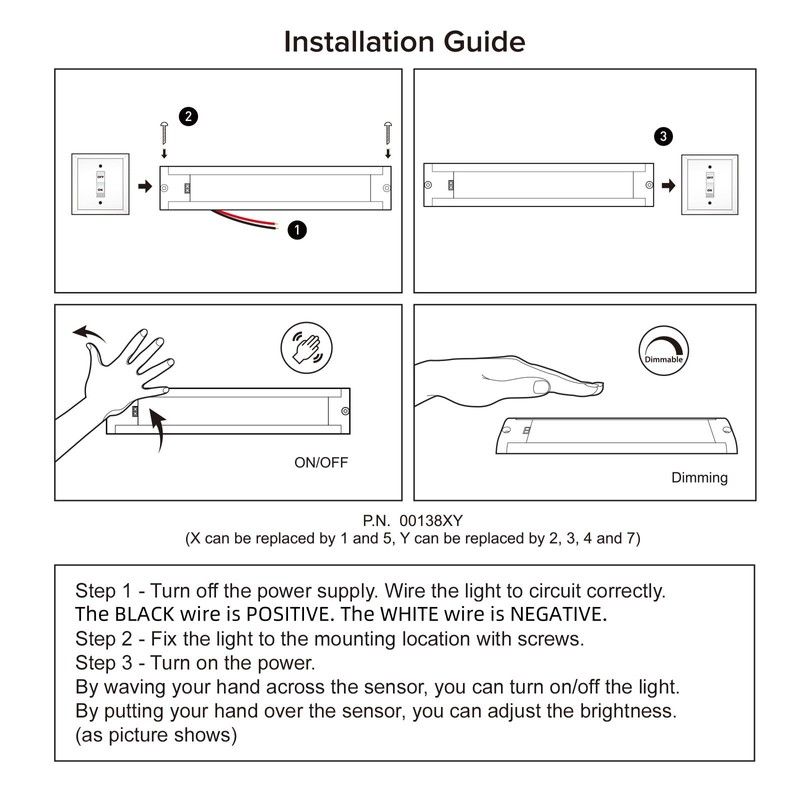 12V RV Light Interior LED Hand Swipe Sensor Light Fixture