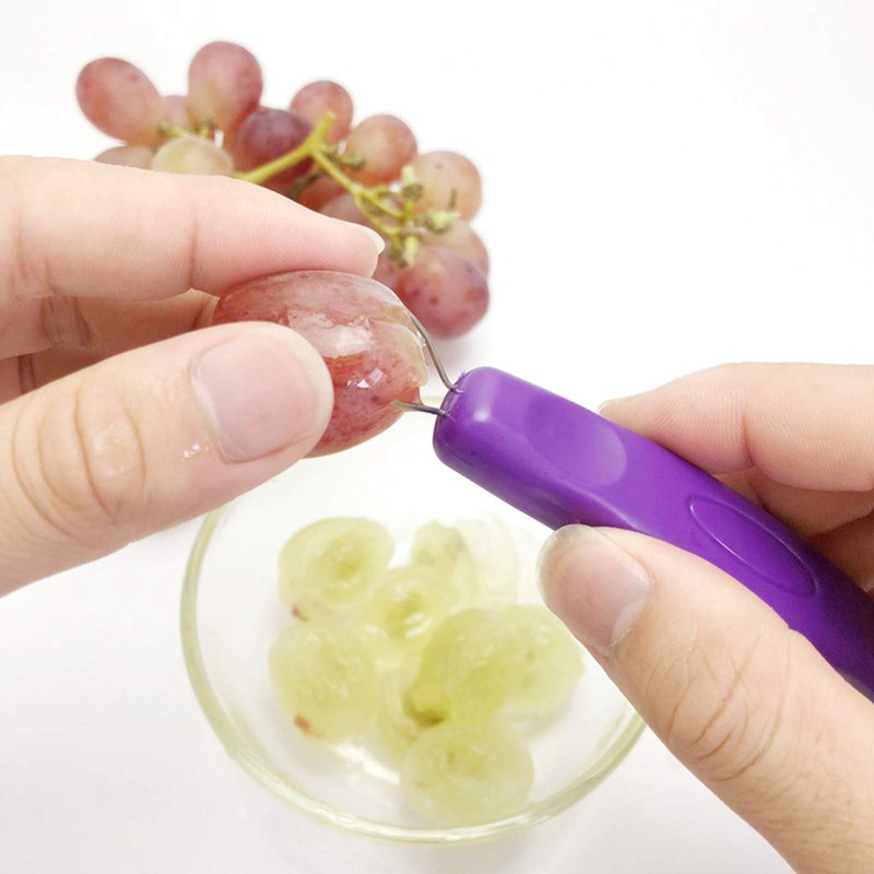 Grape Peeler Grape Peeling Tool Purple Stainless Steel Mini Portable