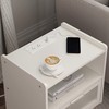 MMEOLUOOK Nightstand with Charging Station, Bedside Tables, End Table Side