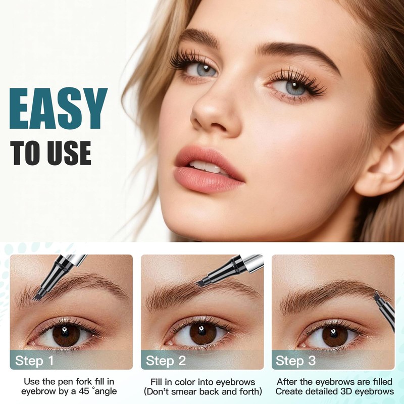 Microblading Eyebrow Pencil, Eyebrow Pen with an Upgrade Micro-Fork Tip