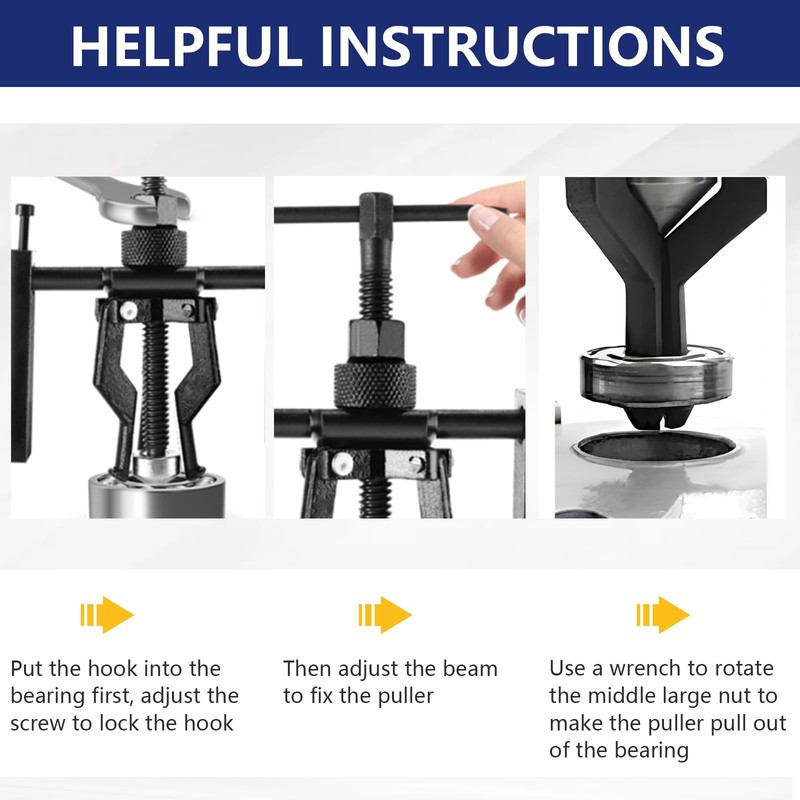 Thsakzo 3 Jaw Inner Bearing Puller Gear Extractor Internal External