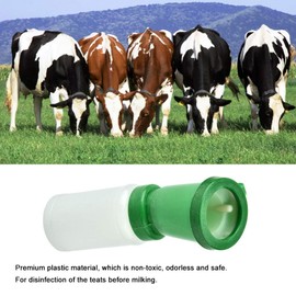 Teat Dip Cup, 300ml Goat Teat Cup Cow Dip Cup Cow Teat Dip Cup Non Reflow Cow Nipple Cleaning Teat Dip Cup for Cows Green Milking Products