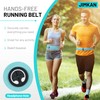 JIMKAN Running Belt with 2 Independent Large Pockets, Mint Blue,