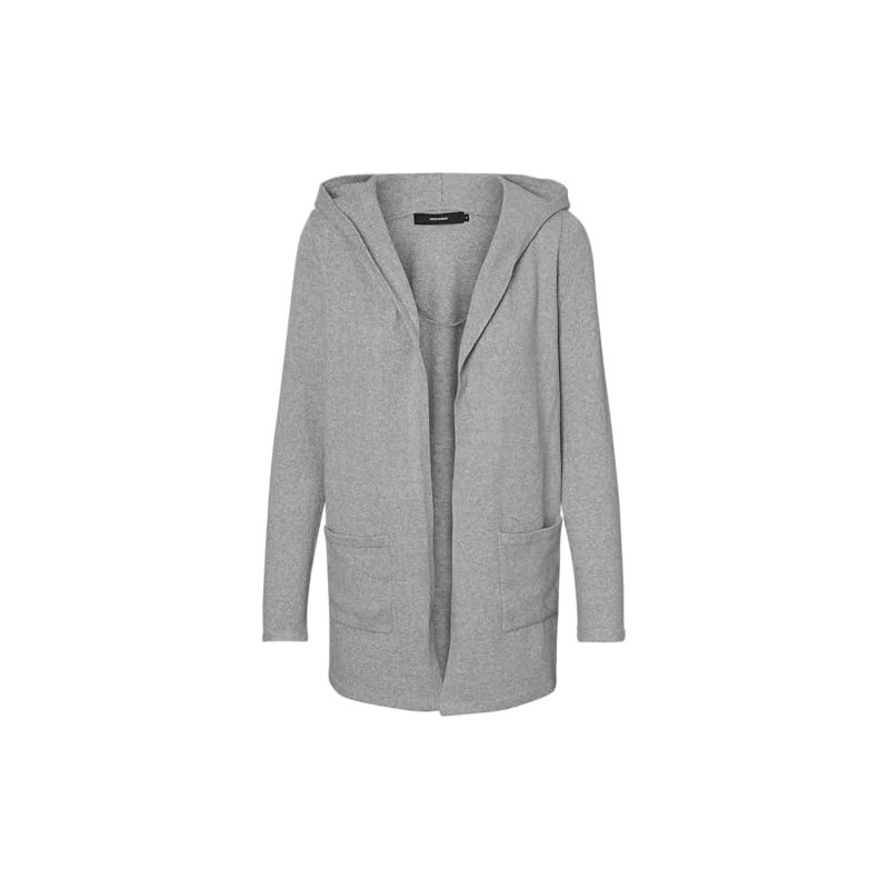 VERO MODA Female cardigan open hood, Light Grey Mel., s