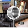 2Pcs Stainless Steel Drop-in Cup Drink Holder Silver Game Table