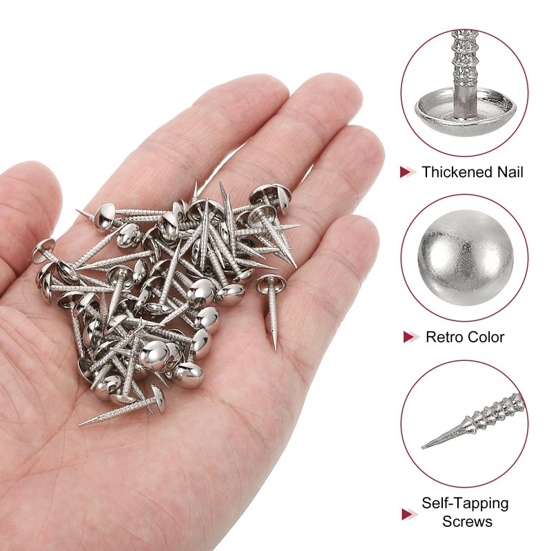 sourcing map 50Pcs Upholstery Nails, 8x20mm Upholstery Tacks Furniture Tacks