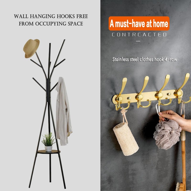 Noekye Coat Hat Purse Towel Rack Hooks Holder Hook Hanger