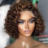 5x5 HD Lace Closure Wigs Human Hair 180% Density 1B/4