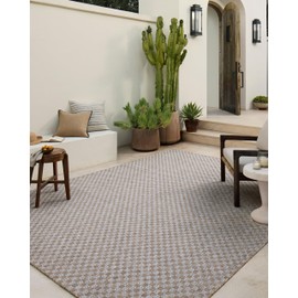 Loloi Amber Lewis Topanga Collection TOP-02 Natural/Silver 7'-10" x 10' Indoor/Outdoor Area Rug