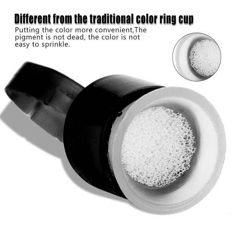 Disposable Tattoo Ink Ring Cups Pigment Holder with Sponge for