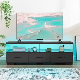 Cubehom TV Stand for Living Room, Modern Entertainment Center with Storage, 65 inch TV Stand, Gaming Media Console Table, TV Stand for 65 inch TV, LED TV Stand