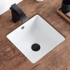 KDKSC 14 Inch Small Undermount Bathroom Sink White Ceramic Square