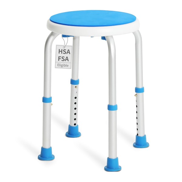 SOUHEILO Adjustable Shower Chair for Inside Shower, HSA/FSA Eligible Round
