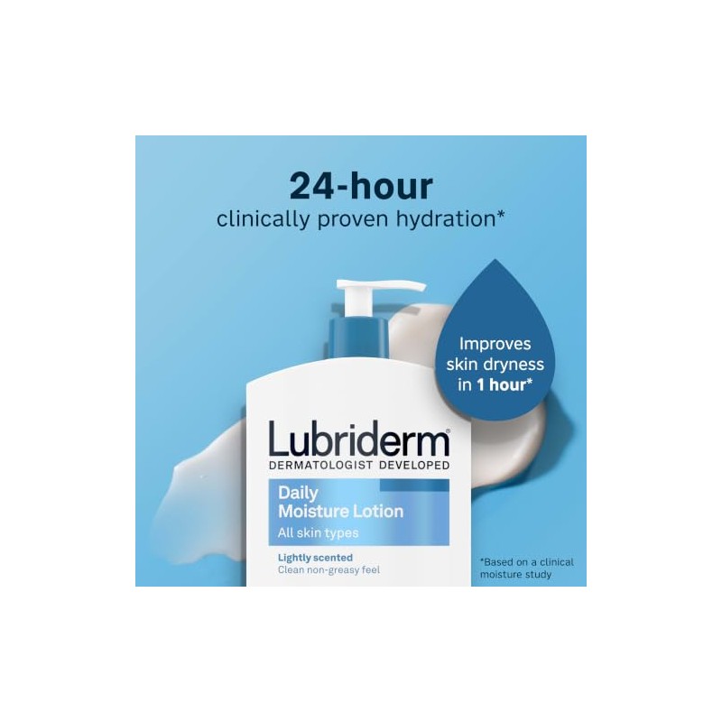 Lubriderm Daily Moisture Hydrating Body and Hand Lotion with Vitamin