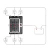 6 Way Circuit Blade Fuse Box Block Holder With LED