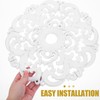 Homoyoyo Ceiling White PU Round Ceiling Cover Lighting Ceiling Ring