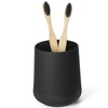 Matte Black Toothbrush Holders for bathrooms with Silicon Boot, Modern