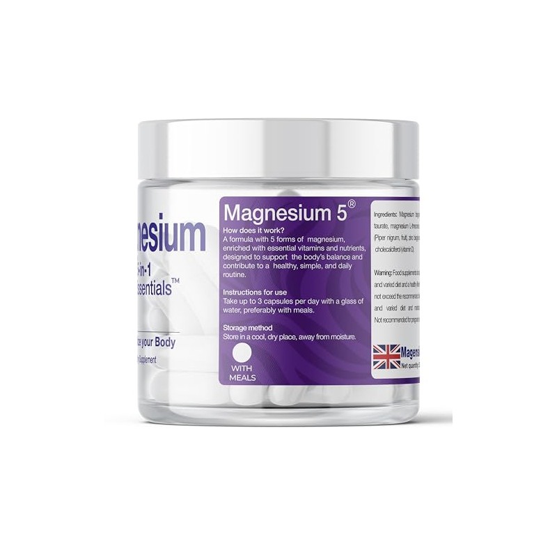 Magnesium – High Bioavailability Complex – 5-Form Complex 1950mg Per