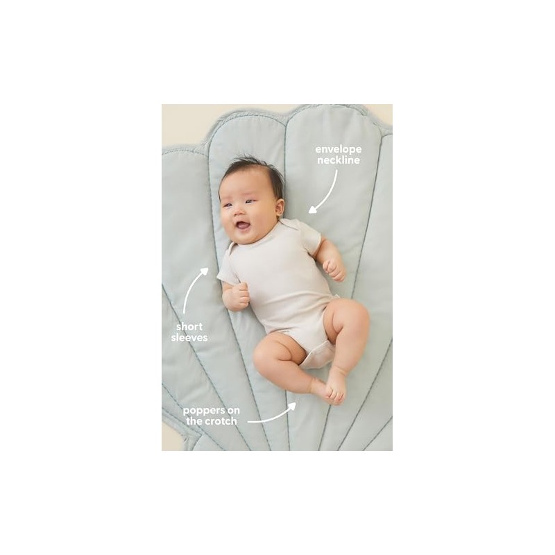 MORI Baby Ribbed Short Sleeve Bodysuit in Ribbed Navy -