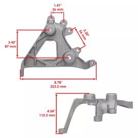 Caltric Front Fender Left Headlight Bracket For Yamaha Raptor 700 YFM700 2006-2012