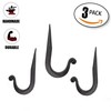 Stur-De Decorative Wrought Iron Hooks for Wall - Heavy Duty