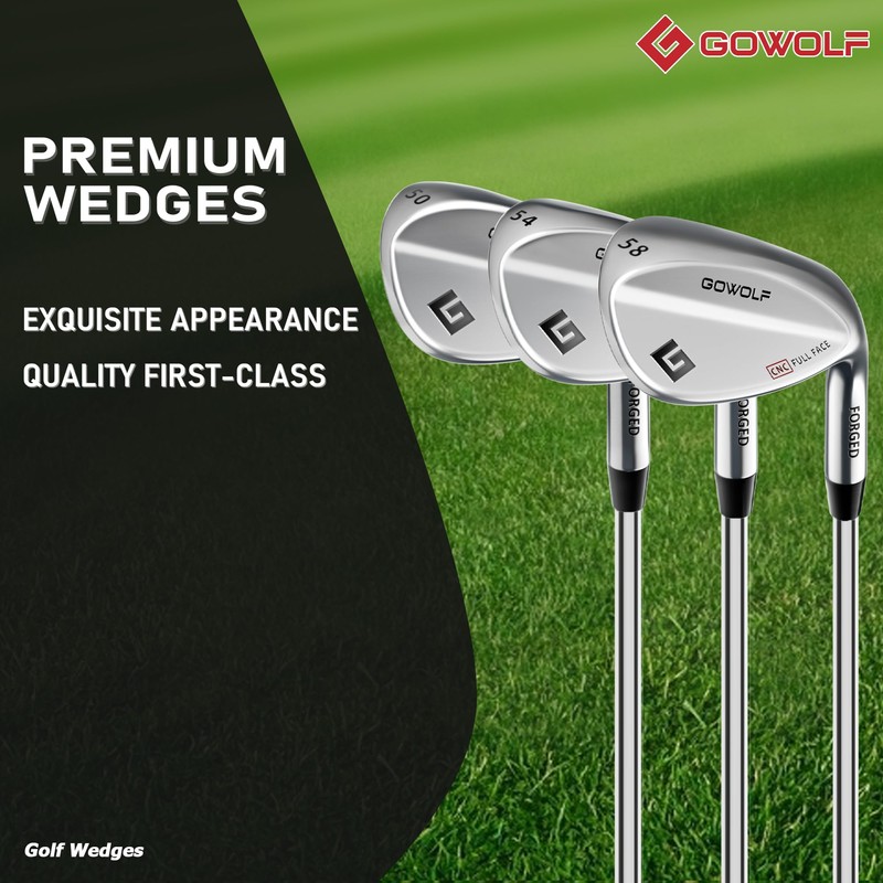 Gowolf Golf Wedges 50, 54, 58 Sets Right Hand, Forged