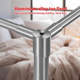 JENCEAILL Canopy Bed Frame, Queen Size Stainless Steel Thicken Metal Frame with 4 Corners Design Sturdy Bed Canopy Frame for Metal Bed Wood Bed Bedroom Decor (Queen)