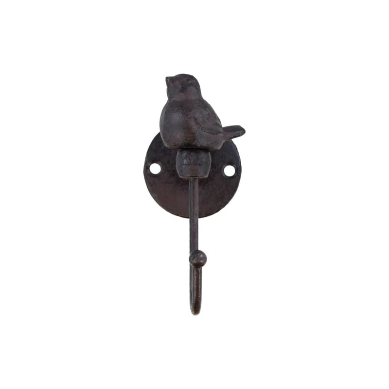 YukaBa 520013 Songbird Wall Hook, Brownish Black (Brownish Black-2Pack Bird)