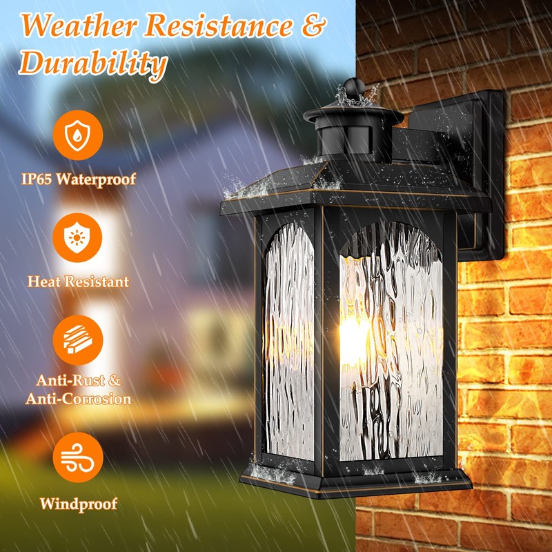 Motion Sensor Outdoor Lights - Retro Dusk to Dawn Outdoor