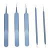 5pcs Blackhead Remover Professional Stainless Blue Acne Needle Tool Set